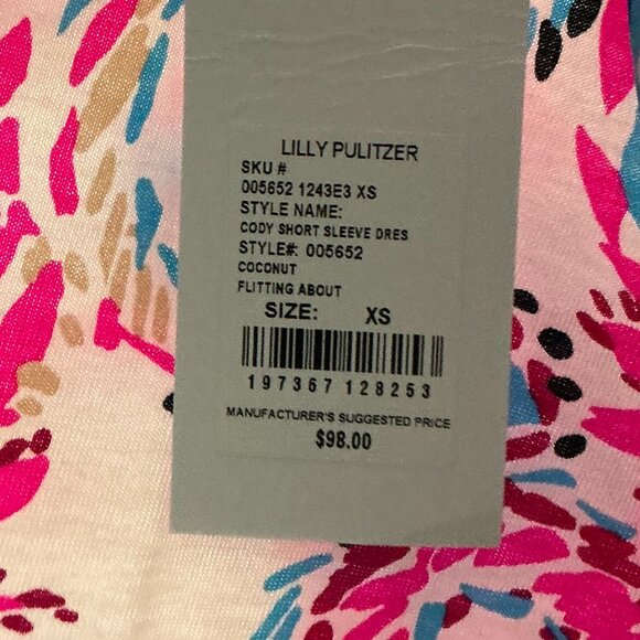 Lilly Pulitzer Cody Women's Size XS Coconut Flitting About Dress NWT - Picture 6 of 7